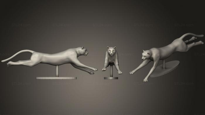 Статуэтки животных (Бегущий гепард, STKJ_0818) 3D модель для ЧПУ станка